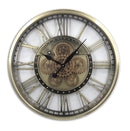 Mint Collection - Gear Clock with Electroplate - 70x8.5x70cm