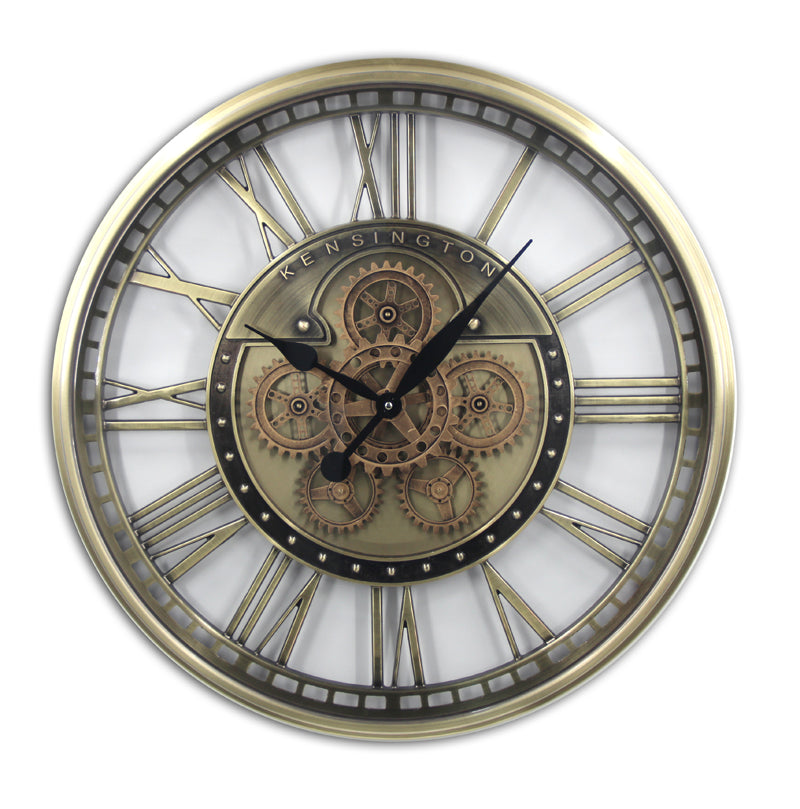Mint Collection - Gear Clock with Electroplate - 70x8.5x70cm