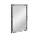 Wall Mirror Silver Painted Wooden Frame 75 x 3.5 x 105 cm