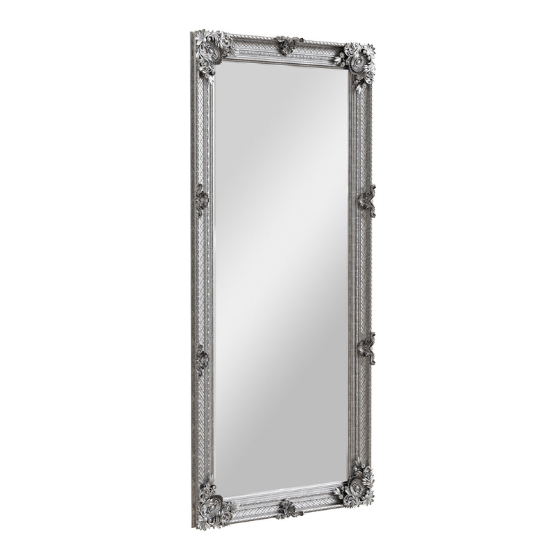 Leaner Silver Frame 80 x 175cm Silver Painted Wooden Frame 80 x 7 x 175 cm