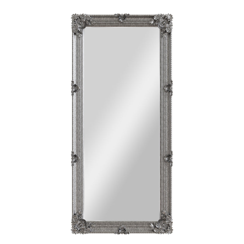 Leaner Silver Frame 80 x 175cm Silver Painted Wooden Frame 80 x 7 x 175 cm