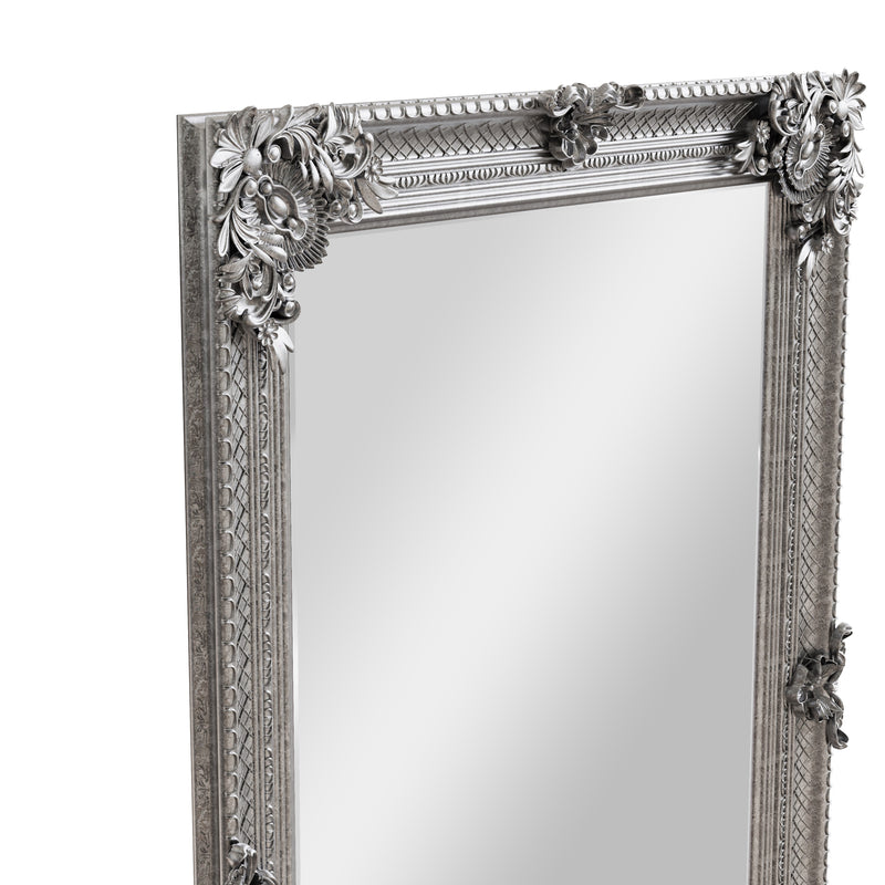 Leaner Silver Frame 80 x 175cm Silver Painted Wooden Frame 80 x 7 x 175 cm