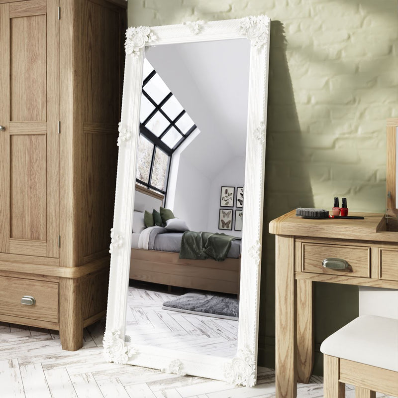 Leaner White Frame 80 x 175cm White Painted Wooden Frame 80 x 7 x 175 cm