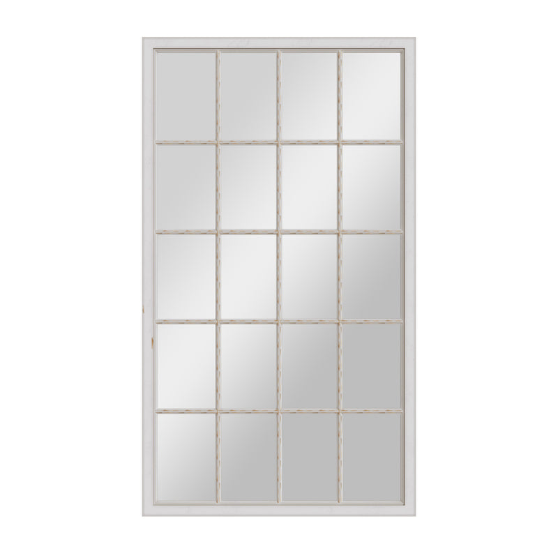 Leaner Window Mirror Distressed White 100 x 4 x 175 cm