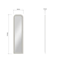 Arched Leaner Mirror White 40 x 2.5 x 160 cm