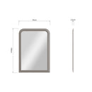 Arched Leaner Wall Mirror - Grey 100 X 70cm