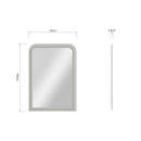 Arched Leaner Wall Mirror - White 100 X 70cm