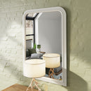 Arched Leaner Wall Mirror - White 100 X 70cm