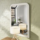 Arched Leaner Wall Mirror - White 100 X 70cm