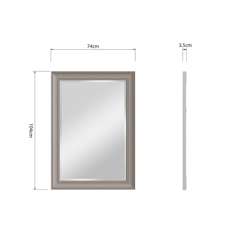 Wall Mirror Grey 74 x 3.5 x 104 cm