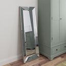 Wall Mirror Angled Grey 50 x 5 x 140 cm