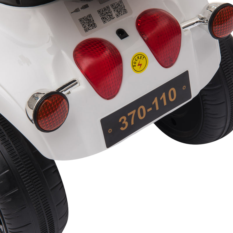 HOMCOM Kids Electric Ride On Motorcycle Bike 6v - White