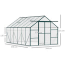 Outsunny Green House Walk-in 12' x 8' polycarbonate