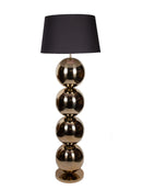 Mint Collection - Floor Lamp - Gold with Black Shade - Gold With Black Shade 32x32x137cm