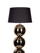 Mint Collection - Floor Lamp - Gold with Black Shade - Gold With Black Shade 32x32x137cm