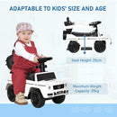 HOMCOM Kids White Ride On Car Mercedes Benz G350 with Sun Shade