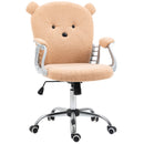 Vinsetto Cute Office Chair Height Adjustable Bear Shape Desk Chair w/ Arm Brown