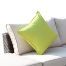 Outsunny 8 Pieces PE Rattan Corner Sofa Set with Thick Cushions, Aluminium Outdoor Rattan Garden Furniture Set with Glass Top Table, No Assembly Required, Mixed Brown