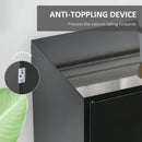 HOMCOM Push-Open Cabinet with Two Drawers Black