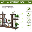 Outsunny Movable 4-Tier Garden Holder Display Shelf
