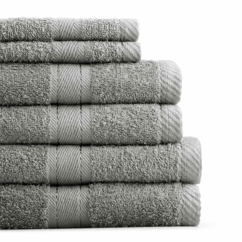 100% Cotton Plain Silver Bathroom Towel Bale Hand Bath Face Cloth Towels