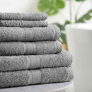 100% Cotton Plain Silver Bathroom Towel Bale Hand Bath Face Cloth Towels