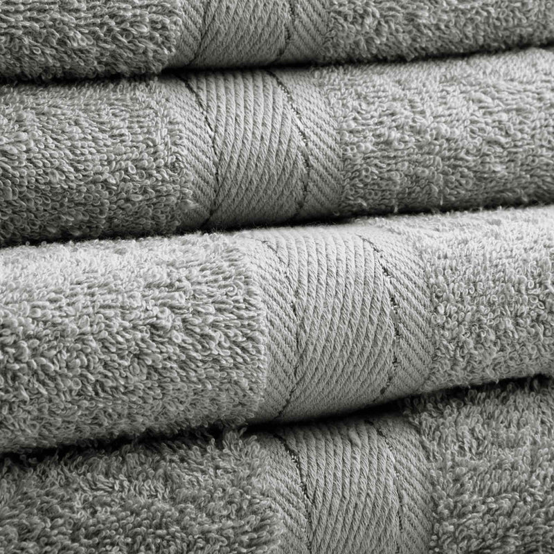 100% Cotton Plain Silver Bathroom Towel Bale Hand Bath Face Cloth Towels