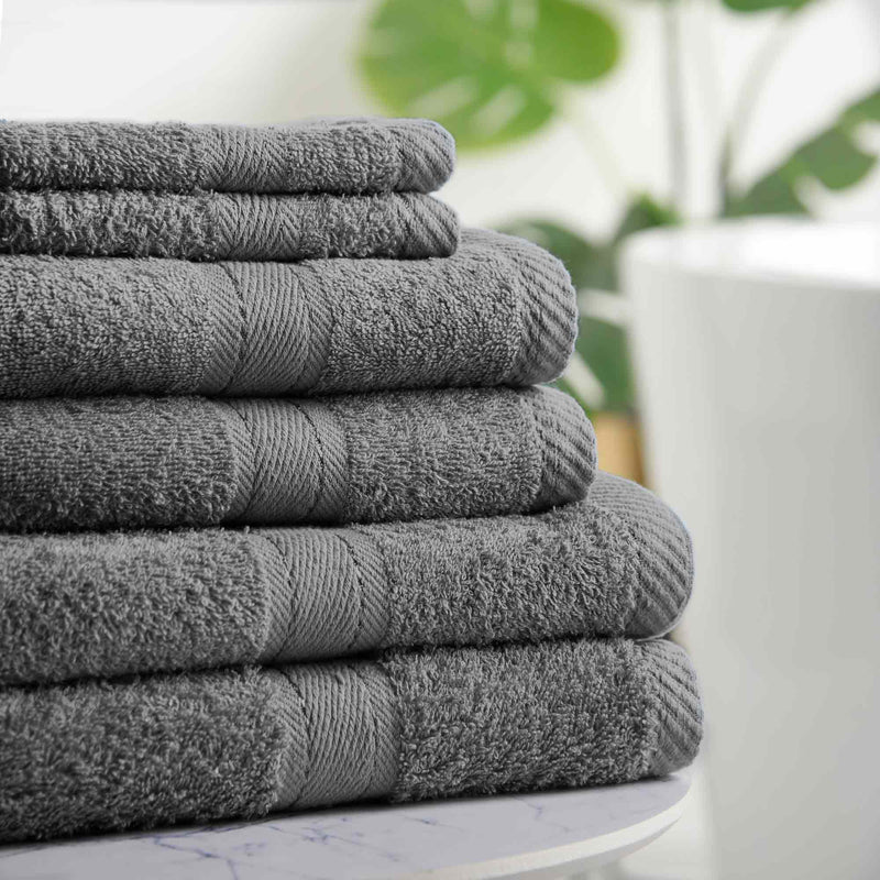 Towel Bale 6 Piece 100% Cotton - Charcoal