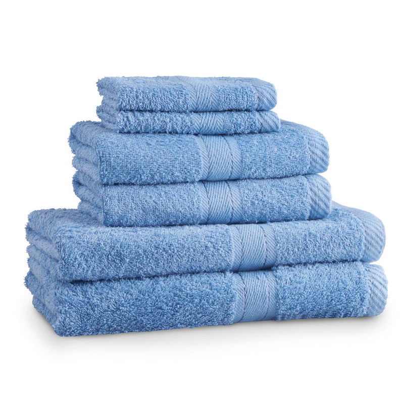 Towel Bale 6 Piece 100% Cotton - Cornflower