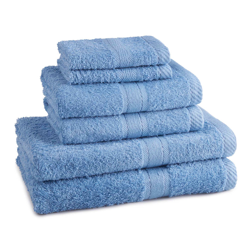 Towel Bale 6 Piece 100% Cotton - Cornflower