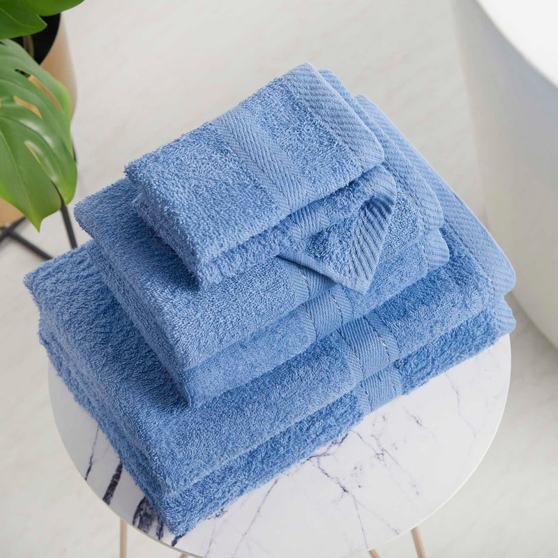 Towel Bale 6 Piece 100% Cotton - Cornflower