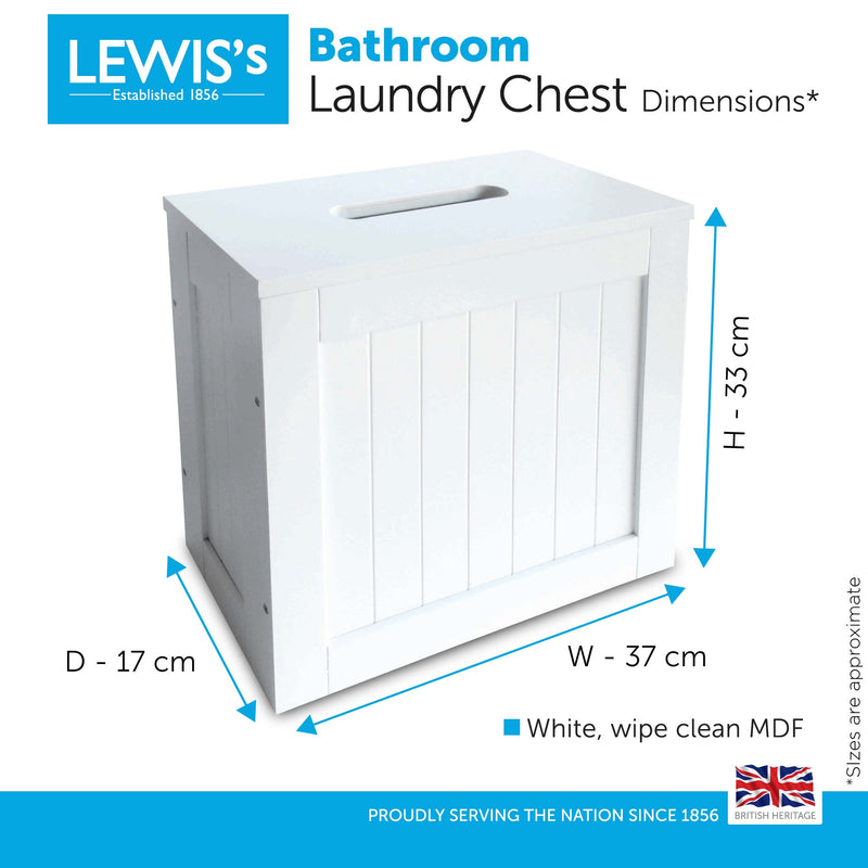 Lewis's Bathroom Storage Unit - White, 37cm x 17cm x 33cm