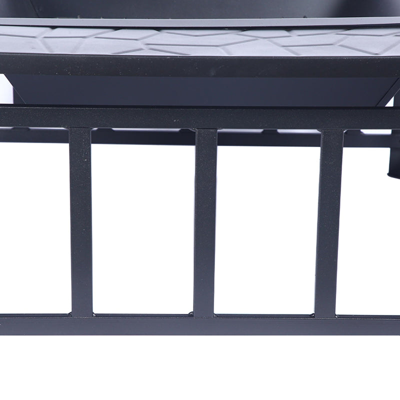 Silver & Stone 3 in 1 Outdoor Fire Pit with BBQ Grill Shelf & Waterproof Cover