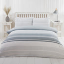 Lewis's Ribe Duvet Set - Grey