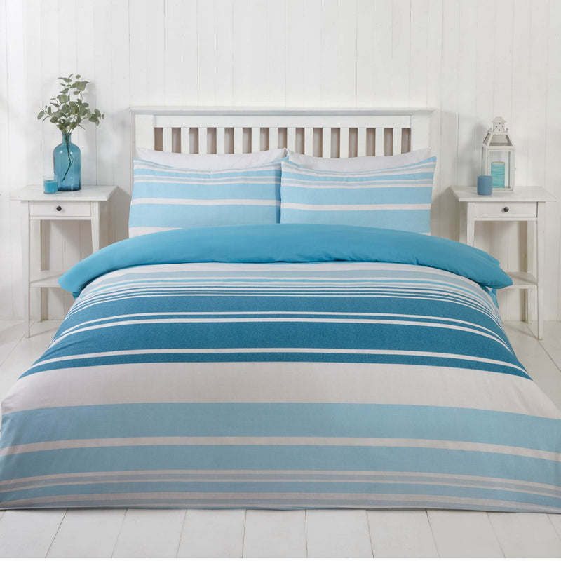 Lewis's Ribe Duvet Set - Teal