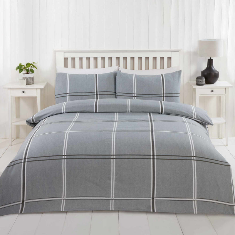 Lewis's Compton Duvet Set - Grey