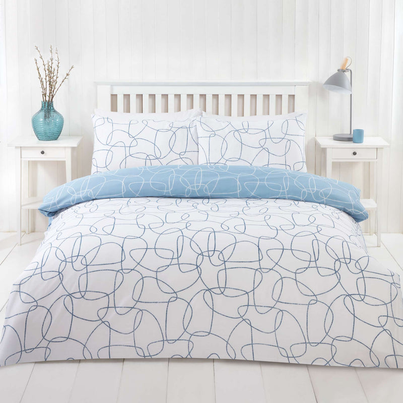 Lewis's Pebble Duvet Set - Navy