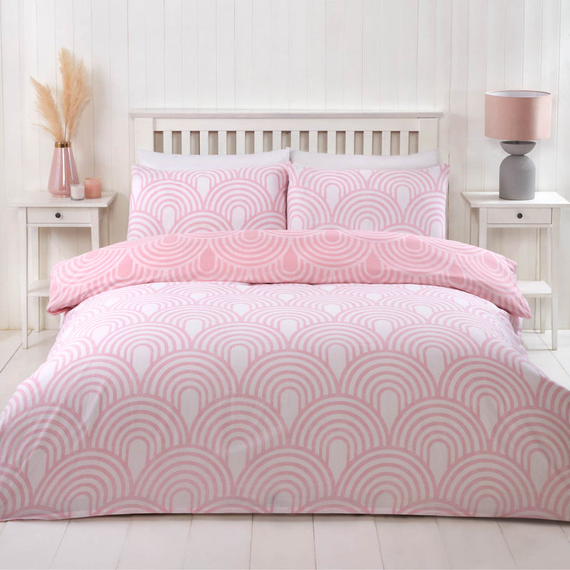 Lewis's Kaleid Duvet Set - Pink