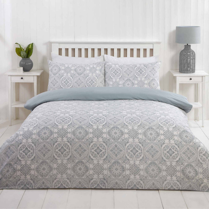 Lewis's Porto Duvet Set - Grey