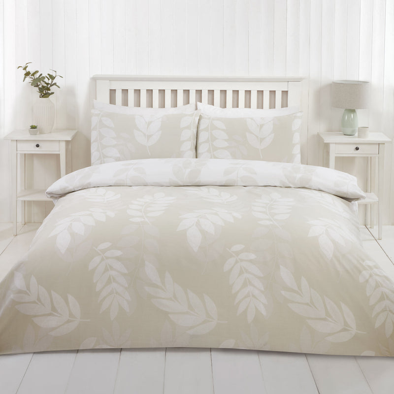 Lewis's Frond Duvet Set - Natural
