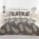 Lewis's Frond Duvet Set - Black