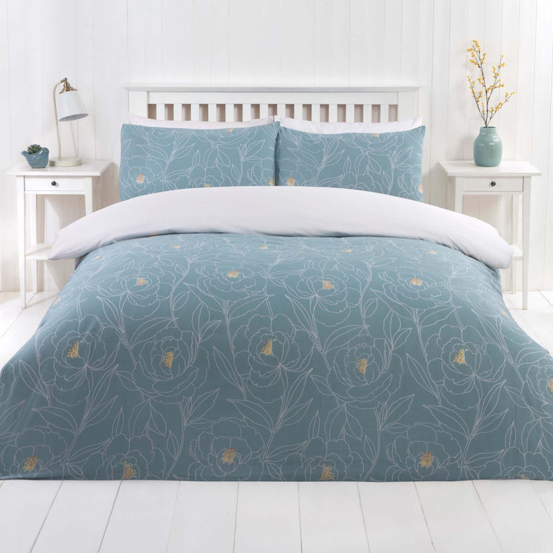 Lewis's Linea Duvet Set - Teal