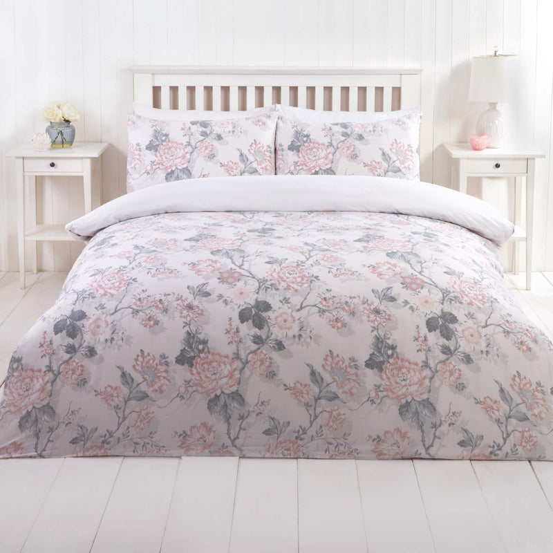 Lewis's Fauna Duvet Set - Grey/Pink