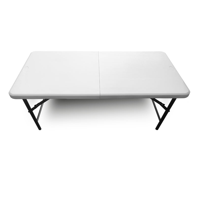 Silver & Stone Folding Trestle Table 4ft 120 X 56 X 73cm - White