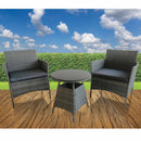 Silver & Stone Toulouse 3pce  Rattan Garden Furniture Set - Grey