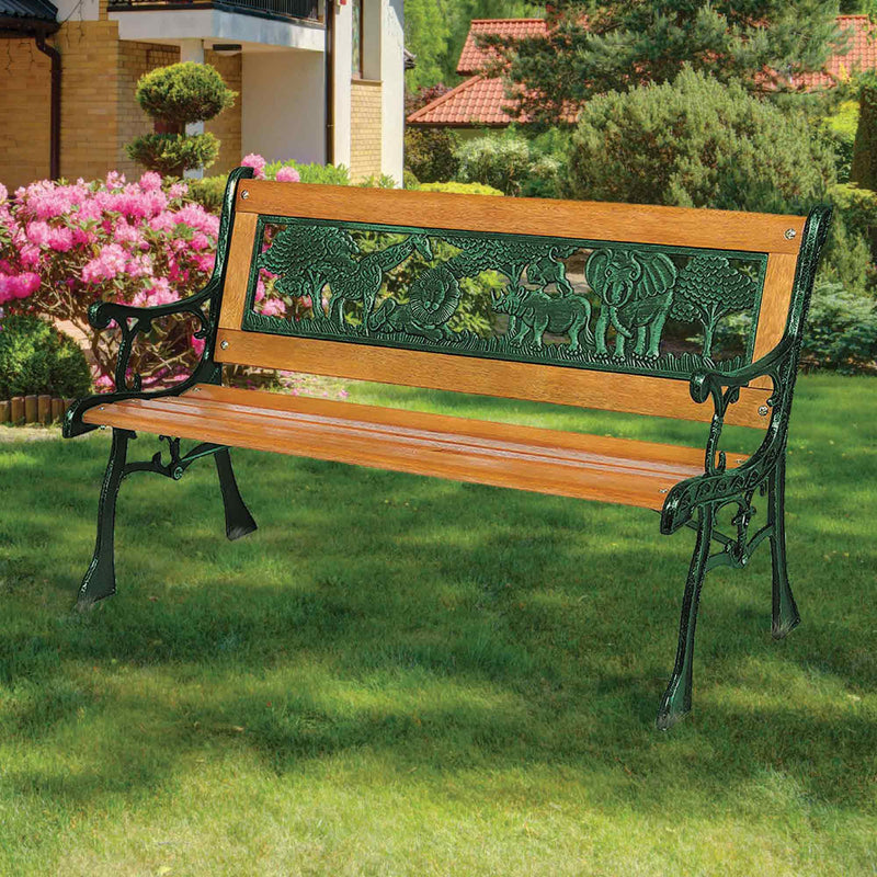 Silver & Stone Children’s Safari Garden Bench 80 x 40 x 48cm