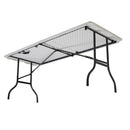 Silver & Stone Folding Camping Trestle Table 6ft 180 x 75 x 73cm - White