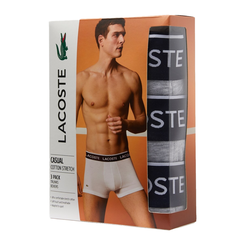 Lacoste 3 Pack White Boxers - Small to XXL