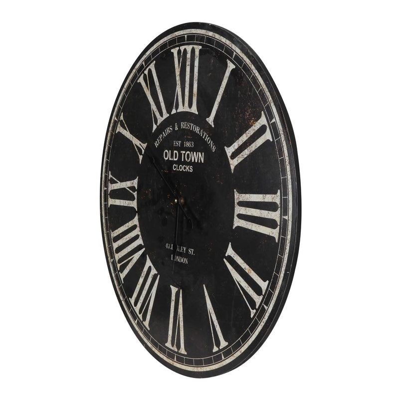 Lewis's Wall Clock Old Town Black 60cm
