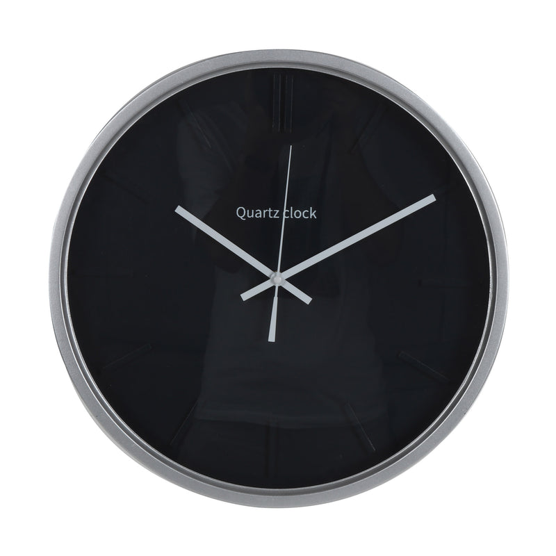 Lewis's Wall Clock - Black and Silver 40x40x6cm - Iron